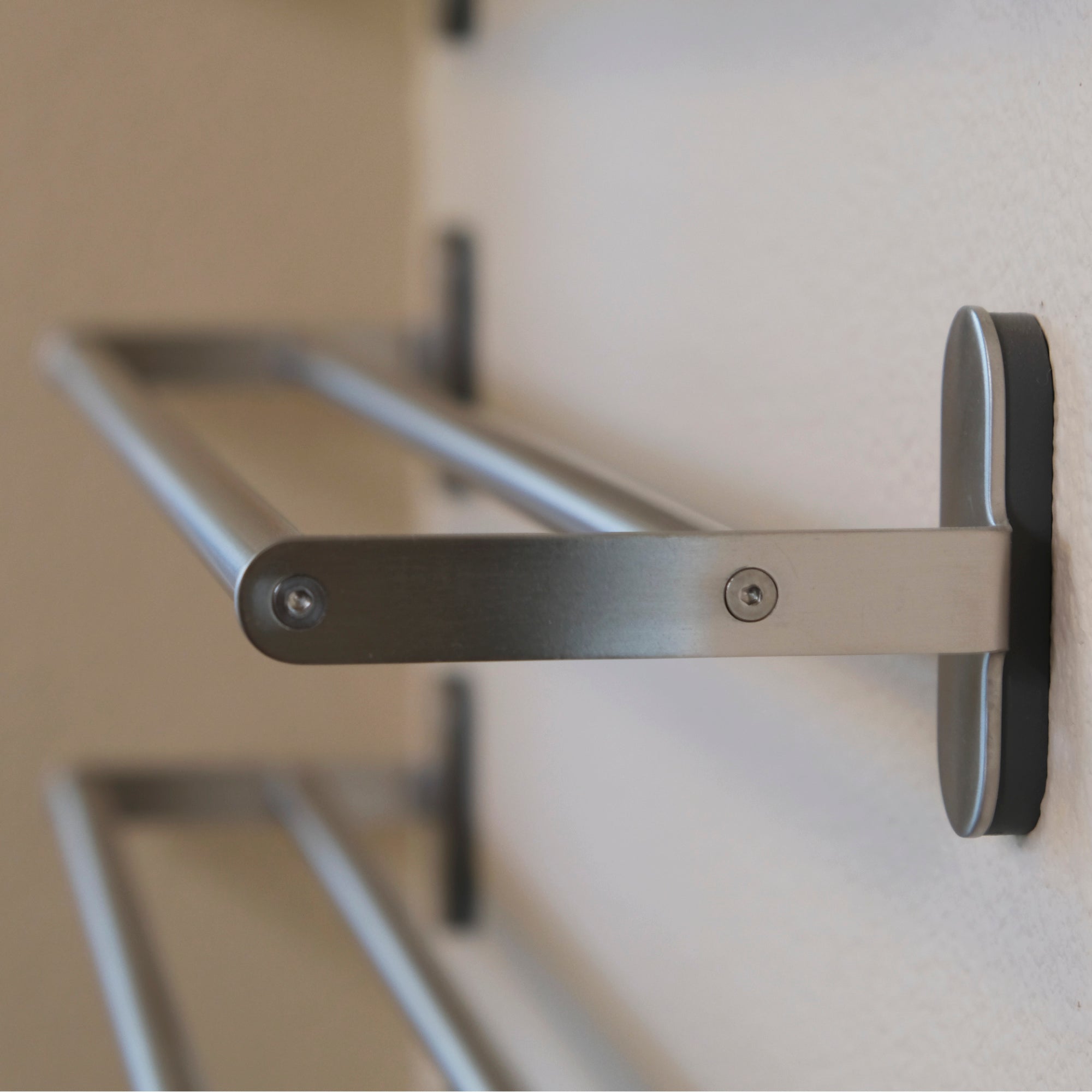 Wall Mounted Horizontal Stainless Steel Wine Rack (2 Bottles)