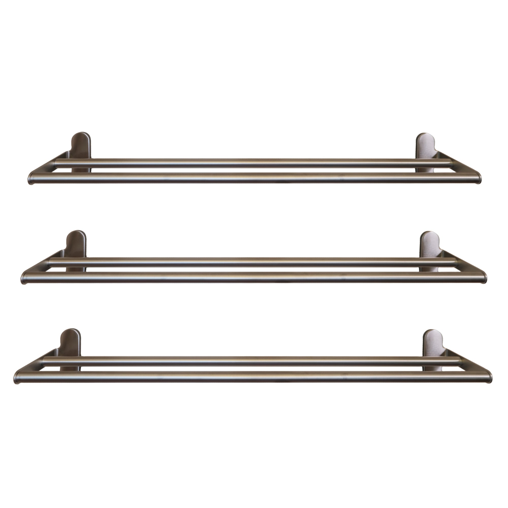 Wall Mounted Horizontal Stainless Steel Wine Rack (2 Bottles)
